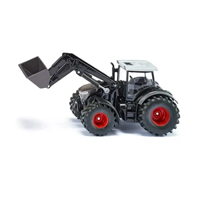 Abbildung von Siku 1990, Fendt 942 Vario mit Frontlader, Spielzeug Traktor, 1:50, Metall/Kunststoff, Schwarz, Bewegliche Schaufel und Heck Frontkupplung