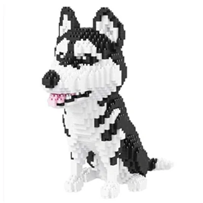 Abbildung von Balody Sibirischer Husky Hund Figur zum Zusammenbauen mit Nanoblocks 1900 Teile