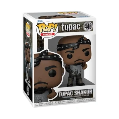 Abbildung von Funko POP! Rocks: Tupac California Love Vinyl Sammelfigur Geschenkidee Offizielle Handelswaren Spielzeug Für Kinder und Erwachsene Music Fans Modellfigur Sammler Display
