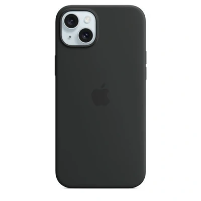 Abbildung von Apple MagSafe Silikon Back Cover Schwarz iPhone 15 Plus