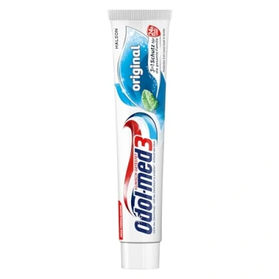 Abbildung von Odol med3 Zahnpasta, Original, mit 3in1 Schutz für starke Zähne, gesundes Zahnfleisch** und frischen Atem, 75 ml zahncreme