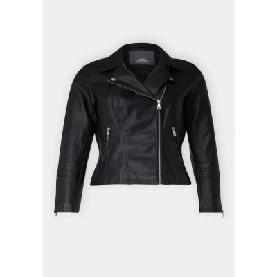 Abbildung von ONLY Carmakoma NOS Damen Caremmy Faux Leather Biker Noos Jacke, Schwarz, 48 EU