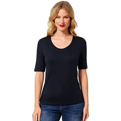 Abbildung von Street One Damen T Shirt New Palmira, Deep Blue Neu, 40