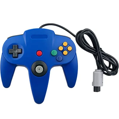 Abbildung von OSTENT Wired Controller Gamepad Joystick Joypad für Nintendo 64 N64 Konsole Videospiele Farbe Blau