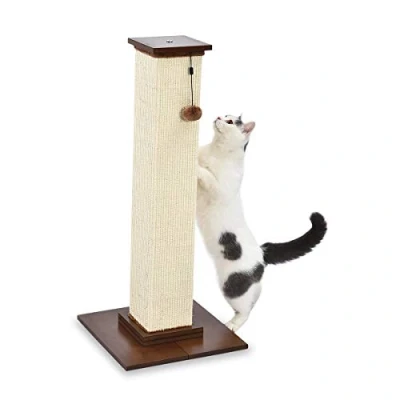 Abbildung von Amazon Basics Hoher Katzen Kratzbaum, groß, hochwertig, 41 x 89 cm, Holz