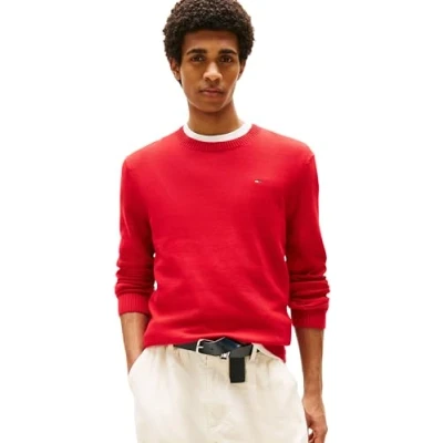 Abbildung von Tommy Jeans Herren Pullover Rundhalsausschnitt, Rot (Sapphire Red), XL