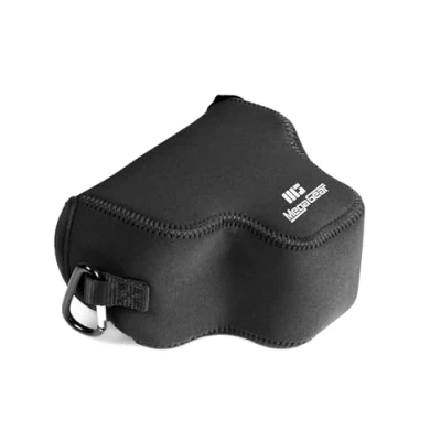 Abbildung von MegaGear Neopren Kameratasche für Canon EOS R100 (1845 mm) stilvolle und schützende Tasche Digitale Fotografie (Schwarz)