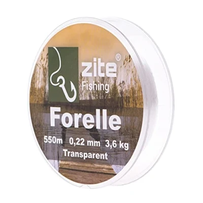 Abbildung von Zite Fishing Angelschnur Forelle Monofil Forellenschnur Angeln Transparent 0,22mm 550m Angelsehne Forellenangeln Schnur Ansitz &amp; Spinnfischen