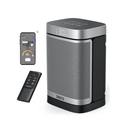 Abbildung von Dreo 1500W Smarte Raumheizungen für den Innenbereich tragbare Heizung, WiFi Alexa &amp; Google Assistant Elektroheizung, mit Thermostat Fernbedienung, sicherer kleiner Heizer Büro und Zuhause