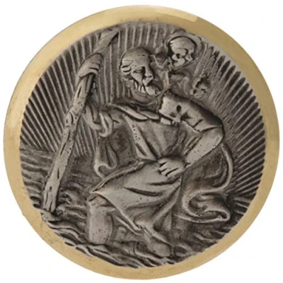 Abbildung von Cartrend 60152 St. Christophorus Plakette, feinversilbert mit Filigran Diamantschliff, silber
