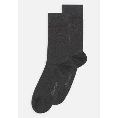 Abbildung von Calvin Klein Underwear Unisex 2 PACK Socken, Herren, Größe: 39 42, Dark grey melange