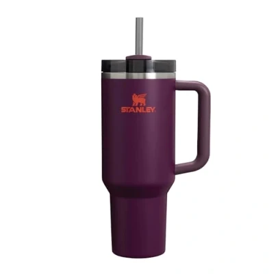 Abbildung von Stanley Quencher H2.0 FlowState Trinkflasche mit Strohhalm 1.2L Thermobecher Kühlt 11 Stunden 48 Eisgekühlt Spülmaschinenfest Thermosflasche BPA Frei Kaffeebecher To Go Plum