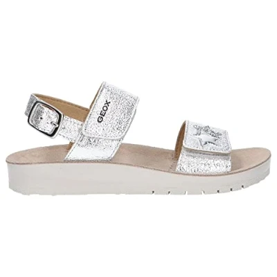Abbildung von Geox Mädchen J Costarei Gi Sandalen, Silber, 37 EU
