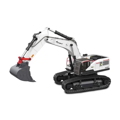 Abbildung von BAGGER G451E TEILMETALL 1:14, RTR WEISS inkl. Holzgreifer, Schlaghammer, Schrottgreifer