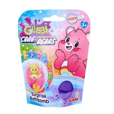 Abbildung von Simba Glibbi Care Bears Surprise, Glücksbärchi Badebombe in 1 von 4 Farben, mit Überraschungsfigur, Sammelfigur, 100g, ab 3 Jahren