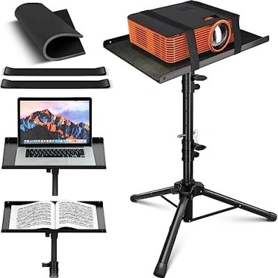 Abbildung von CAHAYA Beamer Ständer Projektor Halterung Multifunktionaler Bodenständer für Laptop Kamera mit verstellbarer Höhe Outdoor Filme, Computer CY0331 1