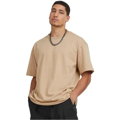Abbildung von Urban Classics Organic Tshirt basic, Herren, Größe: 3XL, Unionbeige