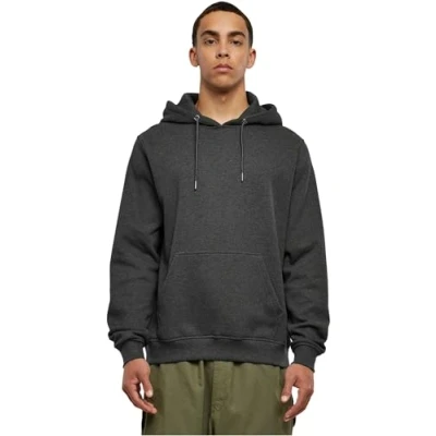 Abbildung von Urban Classics Basic Terry Kapuzenpullover, Herren, Größe: Large, Charcoal