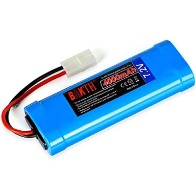 Abbildung von BAKTH 7.2V 4000mAh NiMH RC Akku Racing Pack für Modellbau Autos, Flugzeug, Roboter(Toy/Spielzeug), Hochleistungs Akkupack + Untersetzer als Geschenk