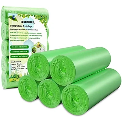 Abbildung von Kompostierbare Müllbeutel 20l, Biomüllbeutel 4 6 Gallonen 100 Zählungen, Dicker Abbaubarer Müllsack kompostierbar Für Lebensmittel /Haushalts /Gartenabfälle in Küche /Büro /Haushalt / Haustier