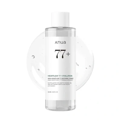 Abbildung von ANUA Heartleaf 77% beruhigender Toner, pH 5,5 Problempflege, beruhigt die Haut, erfrischend, feuchtigkeitsspendend, reinigend, tierversuchsfrei, vegan, 250 ml