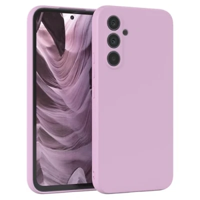 Abbildung von EAZY Case Silikonhülle für Samsung Galaxy A54 Hülle Silikon Violett weich stoßfeste Handyhülle Schutzhülle mit Kameraschutz Dünn Premium Schutz Cover TPU Phone Bumper in Flieder