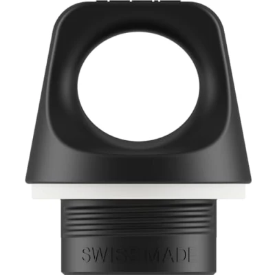 Abbildung von SIGG Screw Top Black Verschluss (One Size), Ersatzteil für Trinkflasche mit Enghals oder WMB Adapter, auslaufsicherer Verschluss, Kunststoff, Schwarz