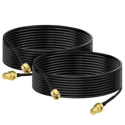 Abbildung von BINGFU RP SMA Stecker auf Buchse Kabel 3m RG174 WiFi Antennenverlängerungs Koaxialkabel 2 Stück für Drahtlose Mini PCI Express PCIE Netzwerkkarte USB Adapter Router Booster IP Kamera