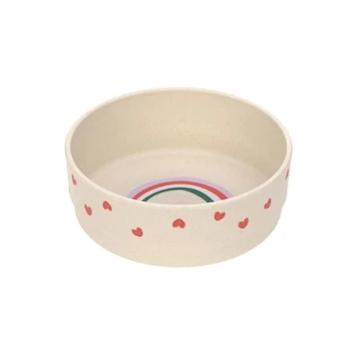 Abbildung von LÄSSIG Kinder Schüssel Schälchen Kindergeschirr ohne Melamin, BPA frei, für Spülmaschine und Mikrowelle/Bowl Happy Rascals Heart lavender