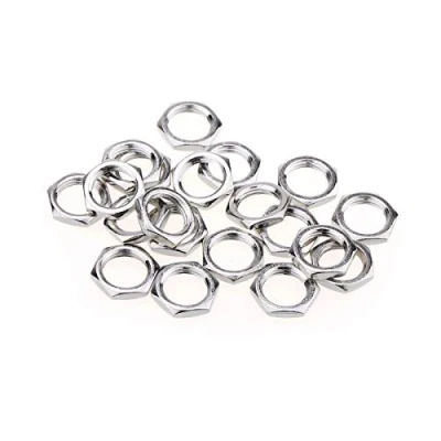 Abbildung von Musiclily Pro 3/8&quot; Gitarren Mutter Nut für E Gitarre potentiometer, Nickel (20er Set)