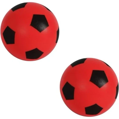 Abbildung von HTI Fun Sport Schaumstoff Fußbälle Weiche, sichere Schaumstoffbälle für Indoor &amp; Outdoor Langlebig, leicht ideal Kinder Erwachsene Spaß alle Altersgruppen 19,4 cm (2 Pack rot)