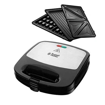 Abbildung von Russell Hobbs Multifunktionsgerät 3 in 1 [Sandwichmaker, Waffeleisen, Kontaktgrill] Fiesta (spülmaschinengeeignete &amp; antihaftbeschichtete Platten, erweiterbar: Cake Pop, Mini Donut, Churros) 24540 56