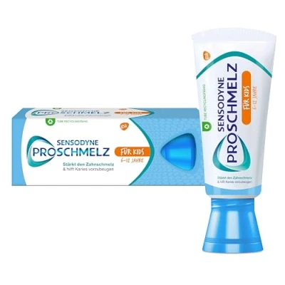 Abbildung von Sensodyne ProSchmelz Junior Zahnpasta, 50ml, Zahncreme für Kinder ab 6 Jahren, starken Zahnschmelz