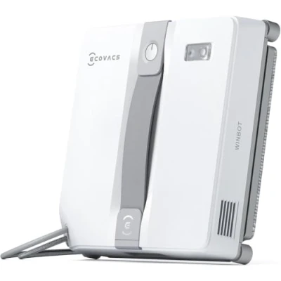 Abbildung von ECOVACS WINBOT Mini Fensterputzroboter, kompaktes Design, Doppel Düsen mit Ultraschall Zerstäubung, 9 Stufen Schutzsystem, intelligente Pfadplanung, 3 Reinigungsmodi, Anti Rutsch System, Grau
