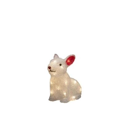 Abbildung von Konstsmide LED Acryl Kaninchen 6h/9h Timer, 24 warm weiße Dioden, batteriebetrieben, Außen, 0, 48W, transparentes Kabel, Batterie: 4 x AA 1, 5V (exkl.) 6236 103