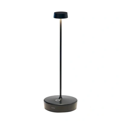 Abbildung von Zafferano, Swap Pro Lampe, Wiederaufladbare und Kabellose Tischlampe mit Touch Control, Geeignet für den Innen Außenbereich, Stufendimmer, 2200 3000 K, Höhe 29 cm, Farbe Schwarz