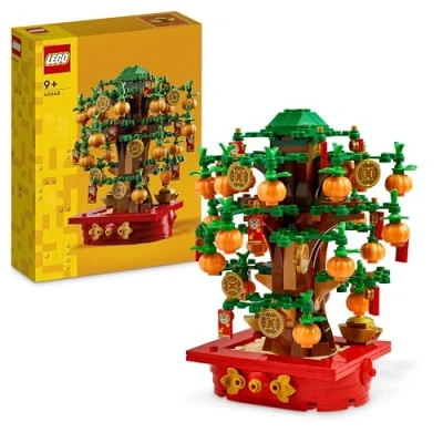 Abbildung von Lego Glückskastanie, Bauset für Kinder ab 9 Jahren, Mondneujahrsgeschenk Jungen und Mädchen, Set Rollenspiele, Festtagsdeko, Wohn Deko, Tischschmuck 40648