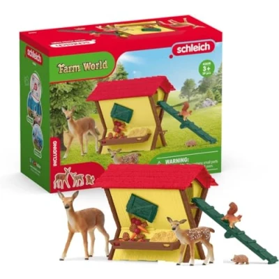Abbildung von schleich 42658 Fütterung der Waldtiere, ab 3 Jahren, FARM WORLD Spielset, 39 Teile