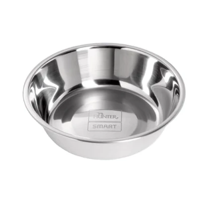 Abbildung von HUNTER Edelstahlersatznapf für Melamin Napf, Trinknapf, Futternapf Hunde und Katzen, 160 ml,silber
