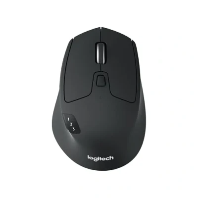 Abbildung von Logitech M720 Triathlon Multi Device Kabellose Maus, Bluetooth, USB Unifying Empfänger, 1000 DPI, 6 programmierbare Tasten, 2 Jahres Batterie, Für Laptop, PC, Mac, iPadOS Grau