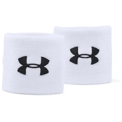 Abbildung von Under Armour Unisex UA Performance Wristband, 2er Pack schweißableitendes Fitnessband, flexibles Schweißband mit Logo