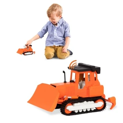 Abbildung von Driven Micro Bulldozer 16 cm mit Räumschild und Tönen Planierraupe Spielzeugauto Geräuschen, Funktionen Realistischer Spielzeug LKW ab 3 Jahren