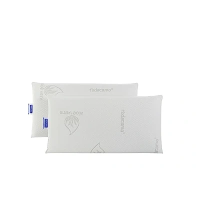 Abbildung von Todocama Memory Kissen, Aloe Vera, 2 Stück, 70 cm, Weiß