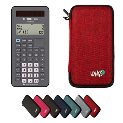 Abbildung von TEXAS INSTRUMENTS CALCUSO Sparpaket: TI 30X Prio MathPrint + WYNGS Schutztasche rot Erweiterte von