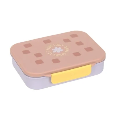 Abbildung von LÄSSIG Kinder Brotdose Frühstücksbox BPA frei mit herausnehmbarer Trennung/Bento Lunchbox Pattern Party rose/lilac