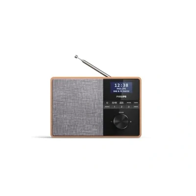 Abbildung von Philips R5505/10 Radio Mit Bluetooth (Holzgehäuse, DAB+/UKW Radio, 3&quot; Breitband Lautsprechertreiber, Küchentimer, Küchenradio, Stromnetz Oder Batteriebetrieben)