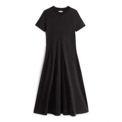 Abbildung von Tommy Hilfiger Modern MIDI Dress Jerseykleid, Damen, Größe: XXS, Black