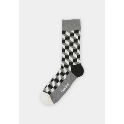 Abbildung von Happy Socks Filled Optic SOCK Unisex Socken, Größe: 41 46, Black multi