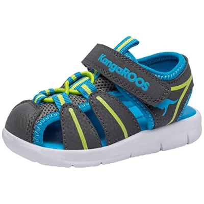 Abbildung von KangaROOS Unisex Kinder K tiffy Sandale, Steel Grey/Lime, 23 EU