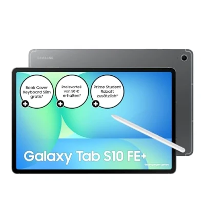 Abbildung von Samsung Galaxy S10 FE+ AI Tablet, Android 128 GB Speicher, 8 RAM, 33,28 cm/13,1&quot; Display, Inkl. S Pen, Wi Fi, Lange Akkulaufzeit, Gray, 36 Monate Herstellergarantie [Exklusiv auf Amazon]